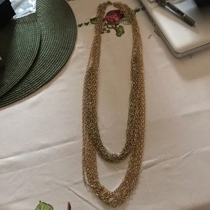 Gold chain layering necklace